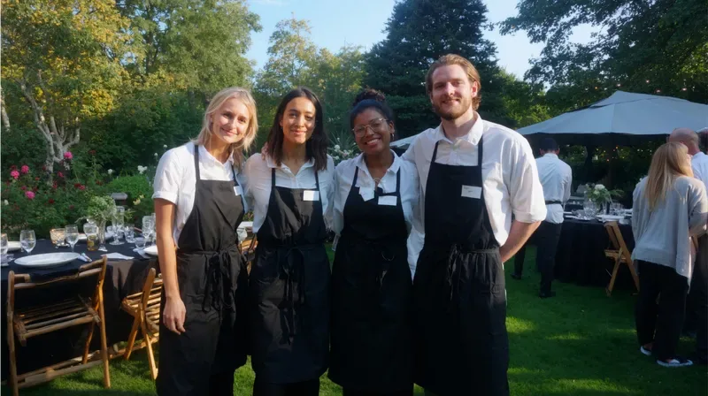Das Team von TopS. bei einer Gartenveranstaltung